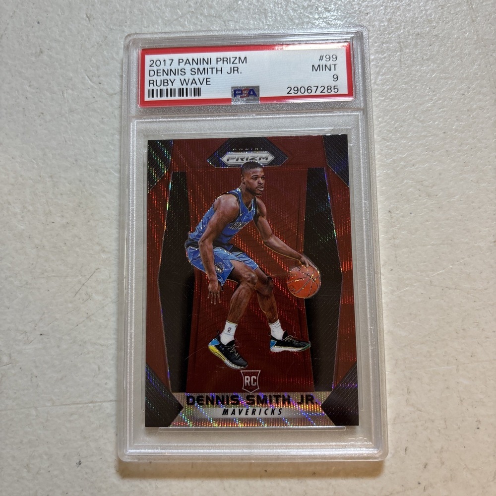 2017 Panini Prizm Dennis Smith Jr PSA‎ 9 Ruby Red Wave